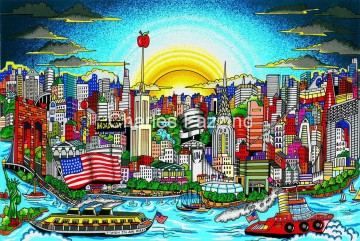 Escena callejera de Nueva York el sol vuelve a brillar sobre los impresionistas de Manhattan Pinturas al óleo